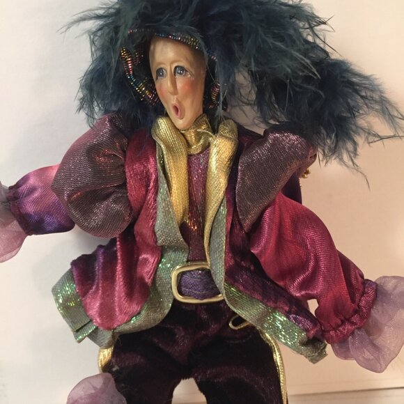 House of Lloyd Tree Fairy Elf Vintage Christmas Decor 1980's w Bells Blue HTF - Picture 3 of 8